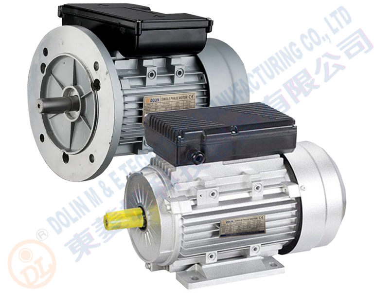 Single phase 4 poles motor