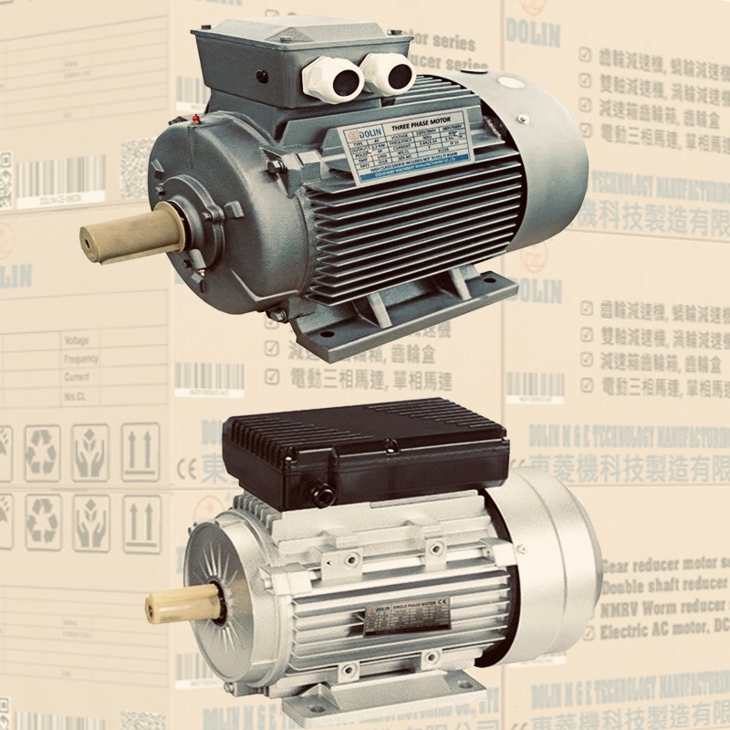 Single-phase, two-phase and three-phase motors